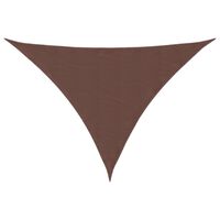 vidaXL Sunshade Sail Oxford Fabric Triangular 3.5x3.5x4.9 m Brown