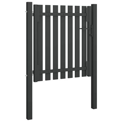 vidaXL Garden Fence Gate Steel 1x1.25 m Anthracite