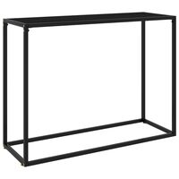 vidaXL Console Table Black 100x35x75 cm Tempered Glass