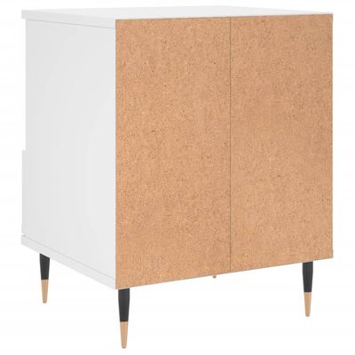 vidaXL Bedside Cabinet White 40x35x50 cm Engineered Wood