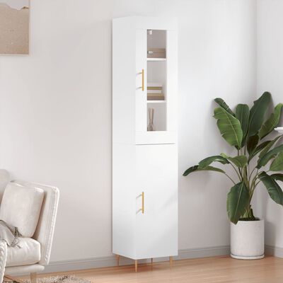 vidaXL Highboard White 34.5x34x180 cm Engineered Wood