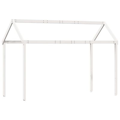 vidaXL Loft Bed with Ladder and Roof without Mattress White 80x200 cm