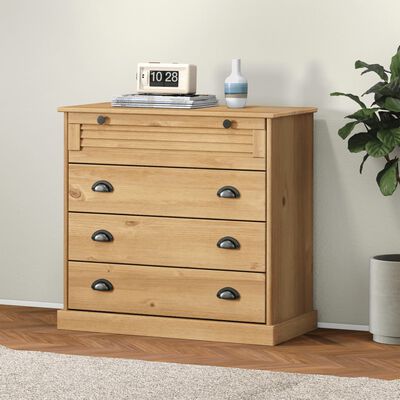 vidaXL Chest of Drawers VIGO 80x40x76 cm Solid Wood Pine