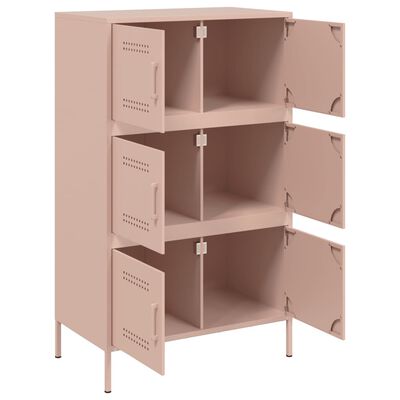 vidaXL Highboard Pink 68x39x113 cm Steel