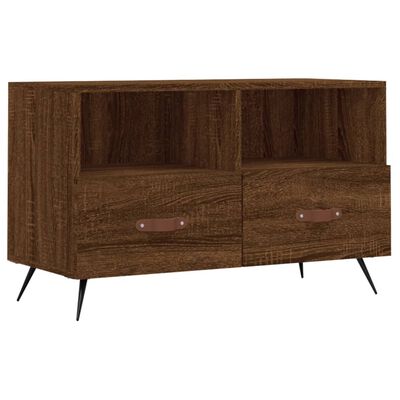 vidaXL TV Cabinet Brown Oak 80x36x50 cm Engineered Wood