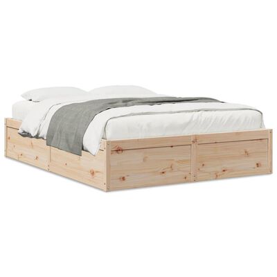 vidaXL Bed Frame without Mattress 160x200 cm Solid Wood Pine