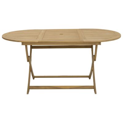 vidaXL Folding Garden Table 160x85x75 cm Solid Wood Acacia