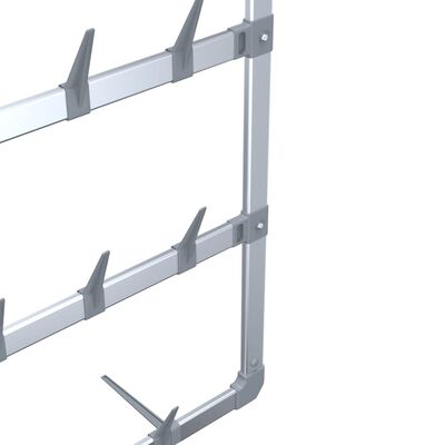 vidaXL Hanging Shoe Rack Silver 66x13x139 cm