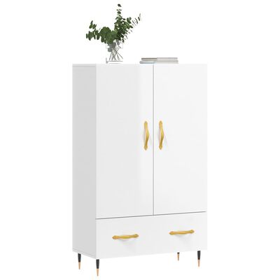 vidaXL Highboard High Gloss White 69.5x31x115 cm Engineered Wood