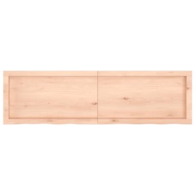 vidaXL Bathroom Countertop 140x40x(2-6) cm Untreated Solid Wood