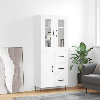 vidaXL Highboard White 69.5x34x180 cm Engineered Wood