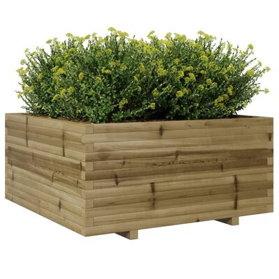 vidaXL Garden Planter 100x100x49.5 cm Impregnated Wood Pine