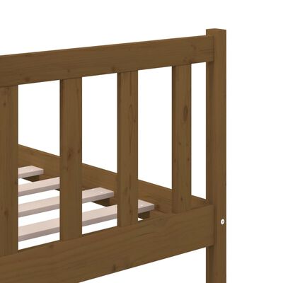 vidaXL Bed Frame without Mattress Honey Brown King Size Solid Wood