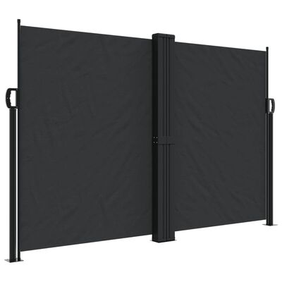 vidaXL Retractable Side Awning Black 160x1000 cm