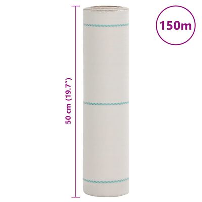 vidaXL Weed Membrane White 0.5x150 m PP