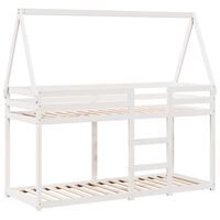 vidaXL Bunk Bed with Roof White 80x200 cm Solid Wood Pine