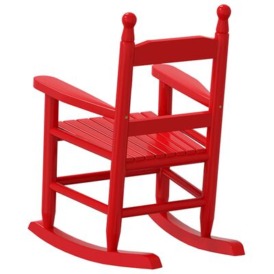 vidaXL Rocking Chair for Children Red Solid Wood Poplar