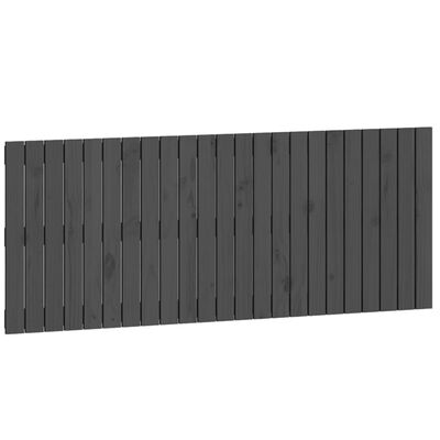 vidaXL Wall Headboard Grey 147x3x60 cm Solid Wood Pine