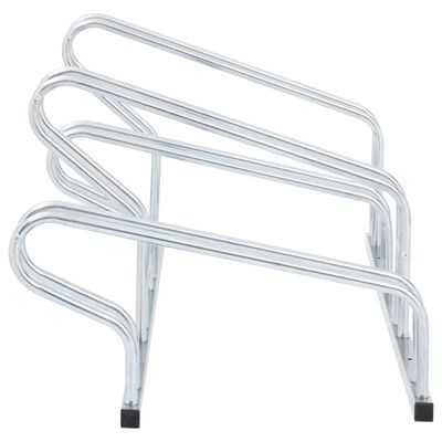 vidaXL Bicycle Stand for 4 Bikes Floor Freestanding Galvanised Steel