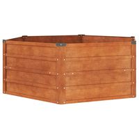 vidaXL Garden Raised Bed Rusty 129x129x45 cm Corten Steel