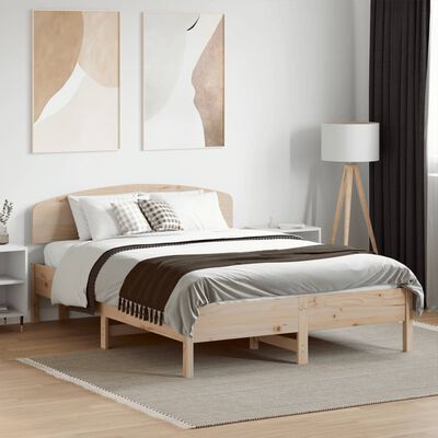 vidaXL Bed Frame without Mattress 120x190 cm Small Double Solid Wood Pine