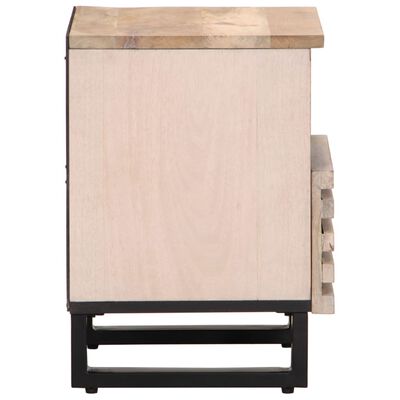 vidaXL Bedside Cabinet 40x33x46 cm Solid Wood Bleached Mango