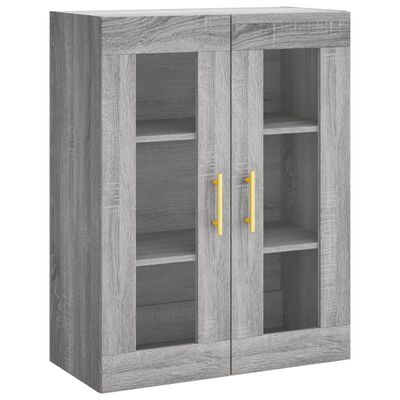 vidaXL Highboard Grey Sonoma 69.5x34x180 cm Engineered Wood