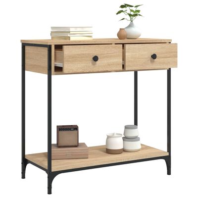 vidaXL Console Table Sonoma Oak 75x34.5x75 cm Engineered Wood