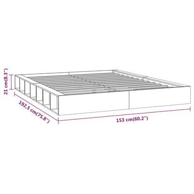 vidaXL Bed Frame without Mattress 135x190 cm Double Solid Wood