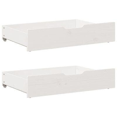 vidaXL Daybed with Trundle and Drawers without Mattress White 80x200 cm