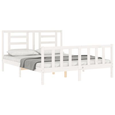 vidaXL Bed Frame without Mattress White 160x200 cm Solid Wood Pine