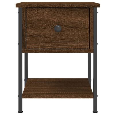 vidaXL Bedside Table Brown Oak 34x35.5x45 cm Engineered Wood