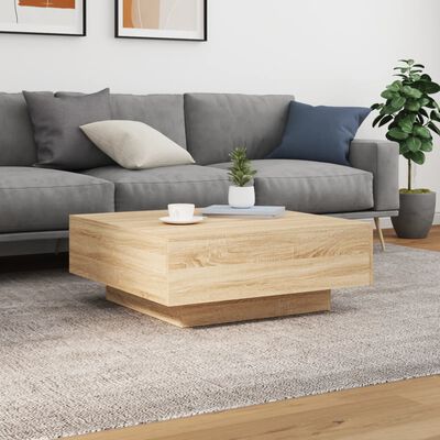 vidaXL Coffee Table Sonoma Oak 80x80x31 cm Engineered Wood