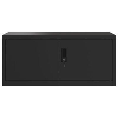 vidaXL File Cabinet Black 90x40x110 cm Steel