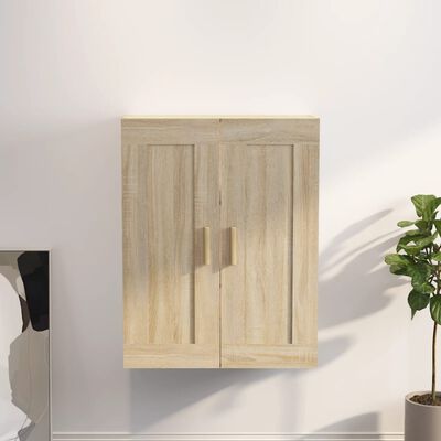 vidaXL Wall Cabinet Sonoma Oak 69.5x32.5x90 cm Engineered Wood