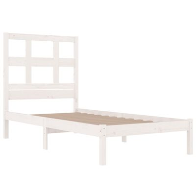 vidaXL Bed Frame without Mattress White 90x200 cm Solid Wood Pine