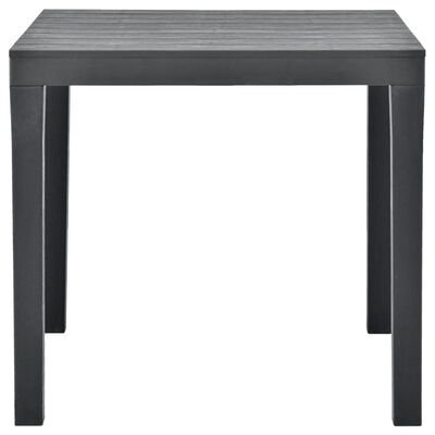 vidaXL Garden Table Anthracite 78x78x72 cm Plastic