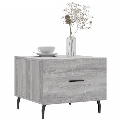 vidaXL Coffee Table Grey Sonoma 50x50x40 cm Engineered Wood