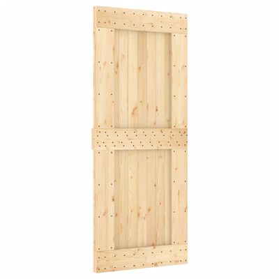 vidaXL Sliding Door with Hardware Set 85x210 cm Solid Wood Pine