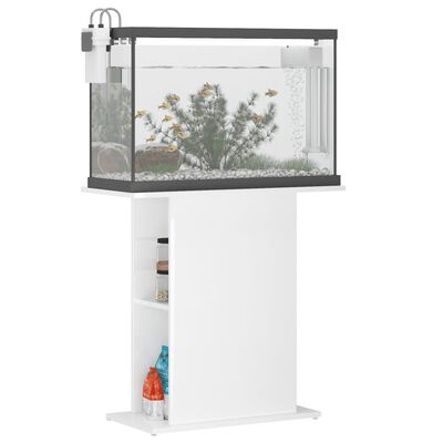 vidaXL Aquarium Stand High Gloss White 75x36x72.5 cm Engineered Wood