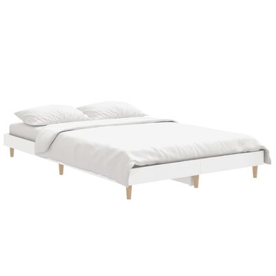 vidaXL Bed Frame without Mattress White 120x190 cm Small Double Engineered Wood