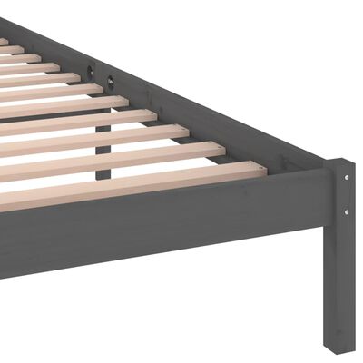 vidaXL Bed Frame without Mattress Solid Wood Pine 140x200 cm Grey