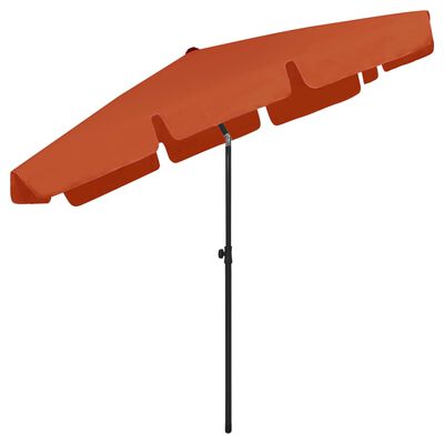 vidaXL Beach Parasol Terracotta 200x125 cm