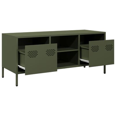 vidaXL TV Cabinet Olive Green 101.5x39x43.5 cm Cold-rolled Steel