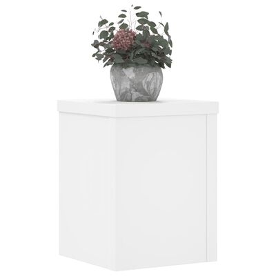 vidaXL Plant Stands 2 pcs White 15x15x20 cm Engineered Wood