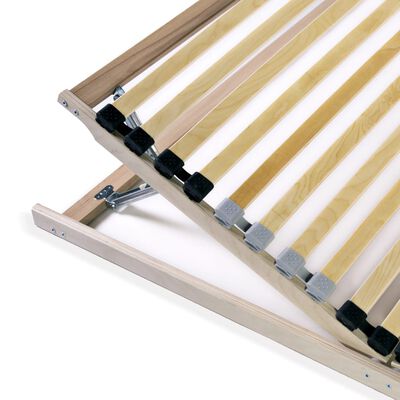 vidaXL Slatted Bed Bases without Mattress 2 pcs with 28 Slats 80x200 cm