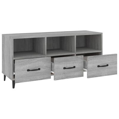 vidaXL TV Cabinet Grey Sonoma 102x35x50 cm Engineered Wood