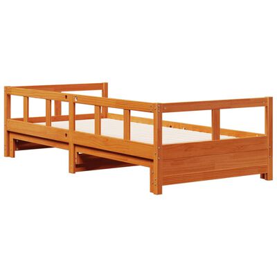 vidaXL Daybed without Mattress Wax Brown 80x200 cm Solid Wood Pine