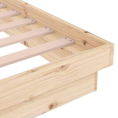 vidaXL Bed Frame without Mattress Solid Wood Small Single