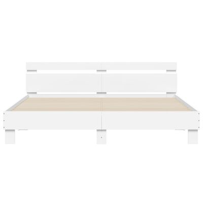 vidaXL Bed Frame without Mattress White 200x200 cm